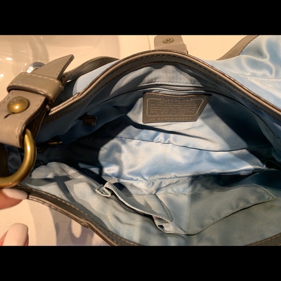 COACH leather gray shoulder bag - Picture 5 of 8